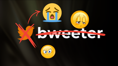 Bweeter shutdown sob story sad angry poster